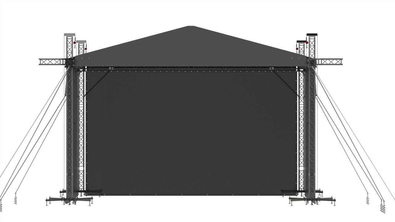 Kompletna scena 10x8m Q30 , Podesty wzmocnione, Siatki, FV na Przelew