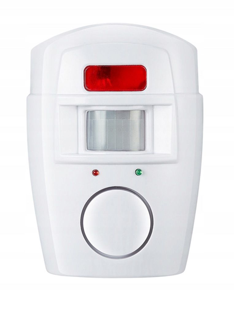 Alarm domowy z czujnikiem ruchu na podczerwień 113dB 2x piloty 4xAA