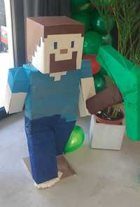Dekoracje urodzinowe Minecraft Steve baner