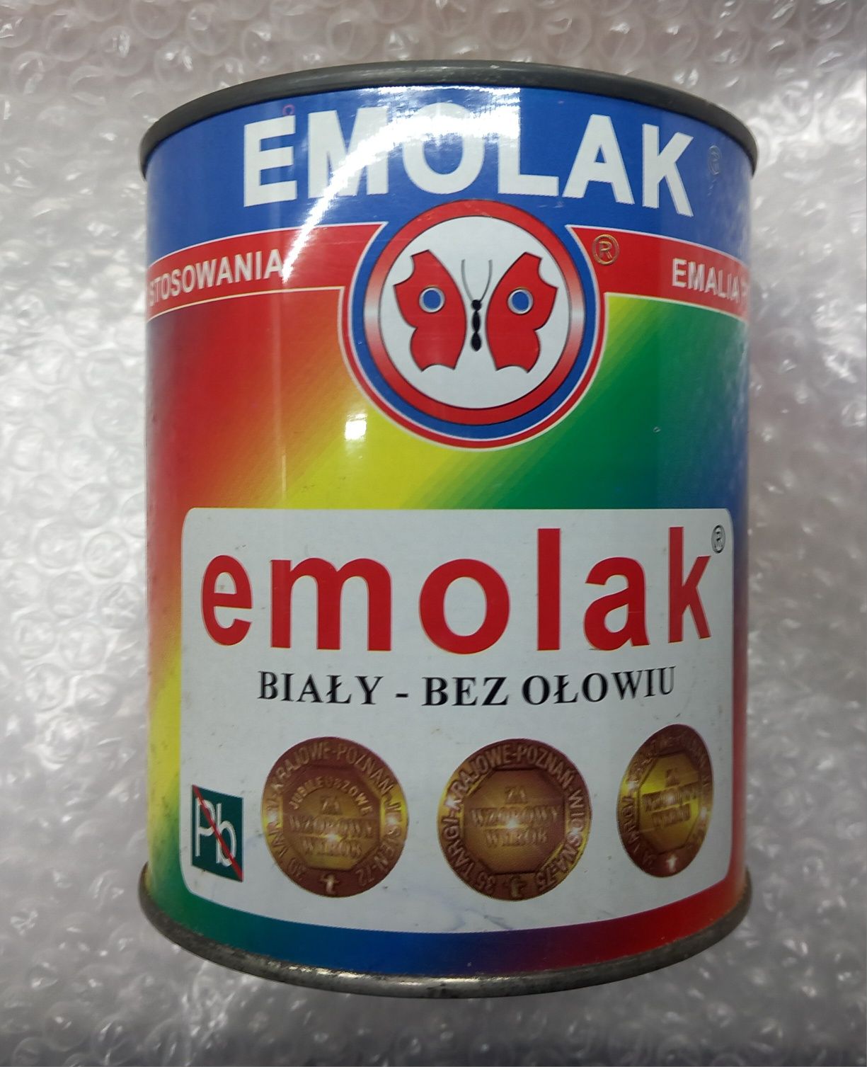 Stara Biała farba z Motylkem olejna.czy jeszcze ktoś pamięta.