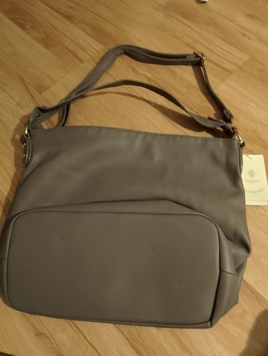 Nowa duża torebka w kolorze szarym z Herrison