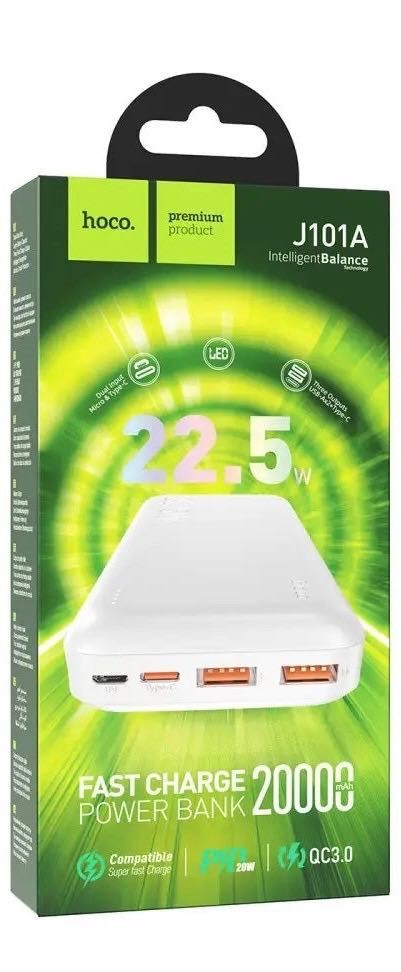 Power bank hoco j101a 20000 mah повербанк для мобільних пристроїв