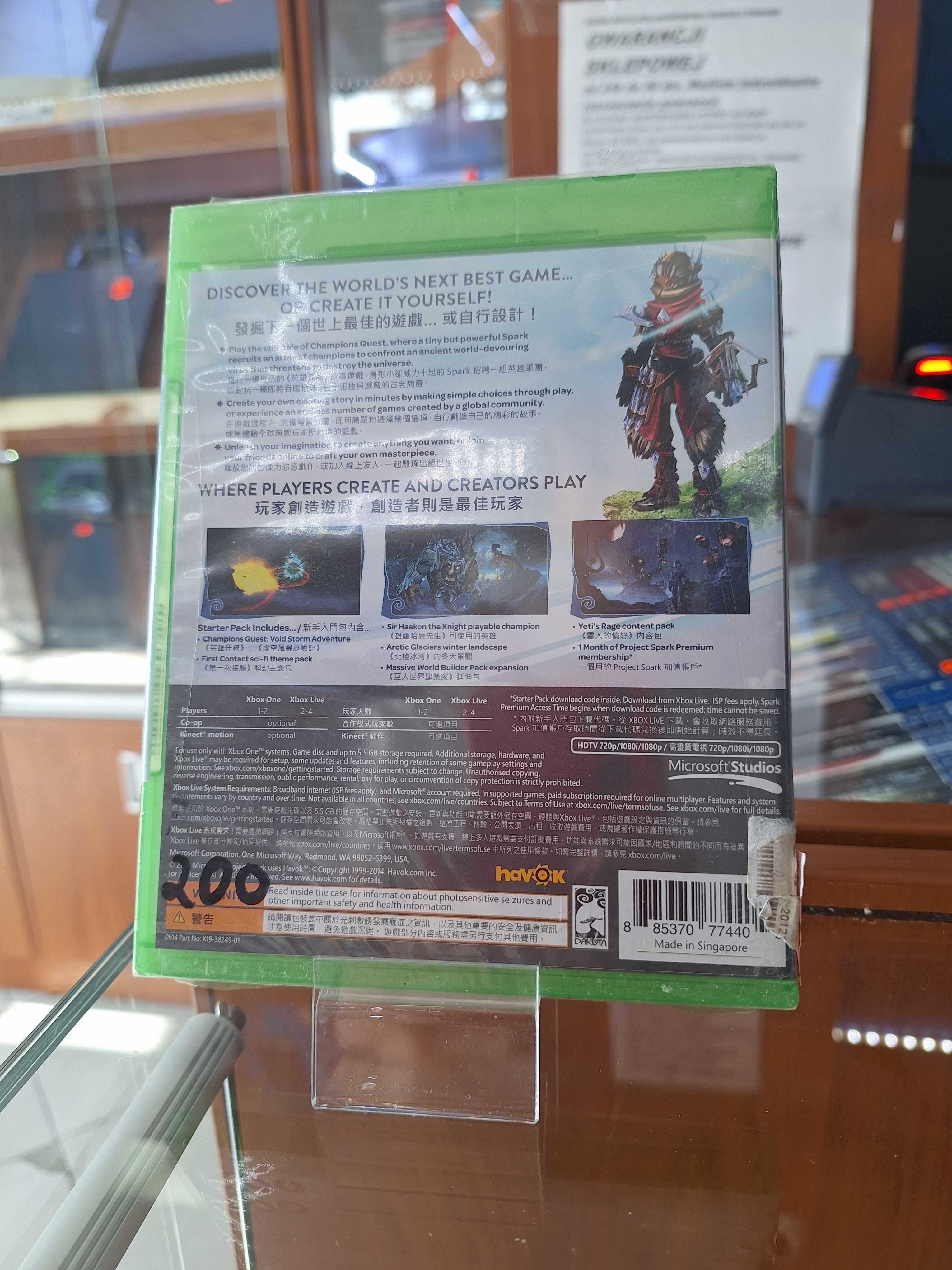 Project Spark Xbox One, NOWY, Sklep, Wysyłka, Wymiana Centrum Grania