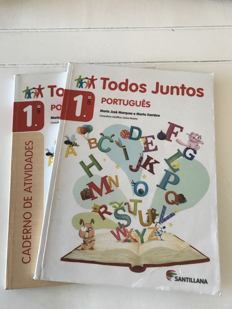 Manual escolar e caderno de atividades português 1 ano Todos Juntos