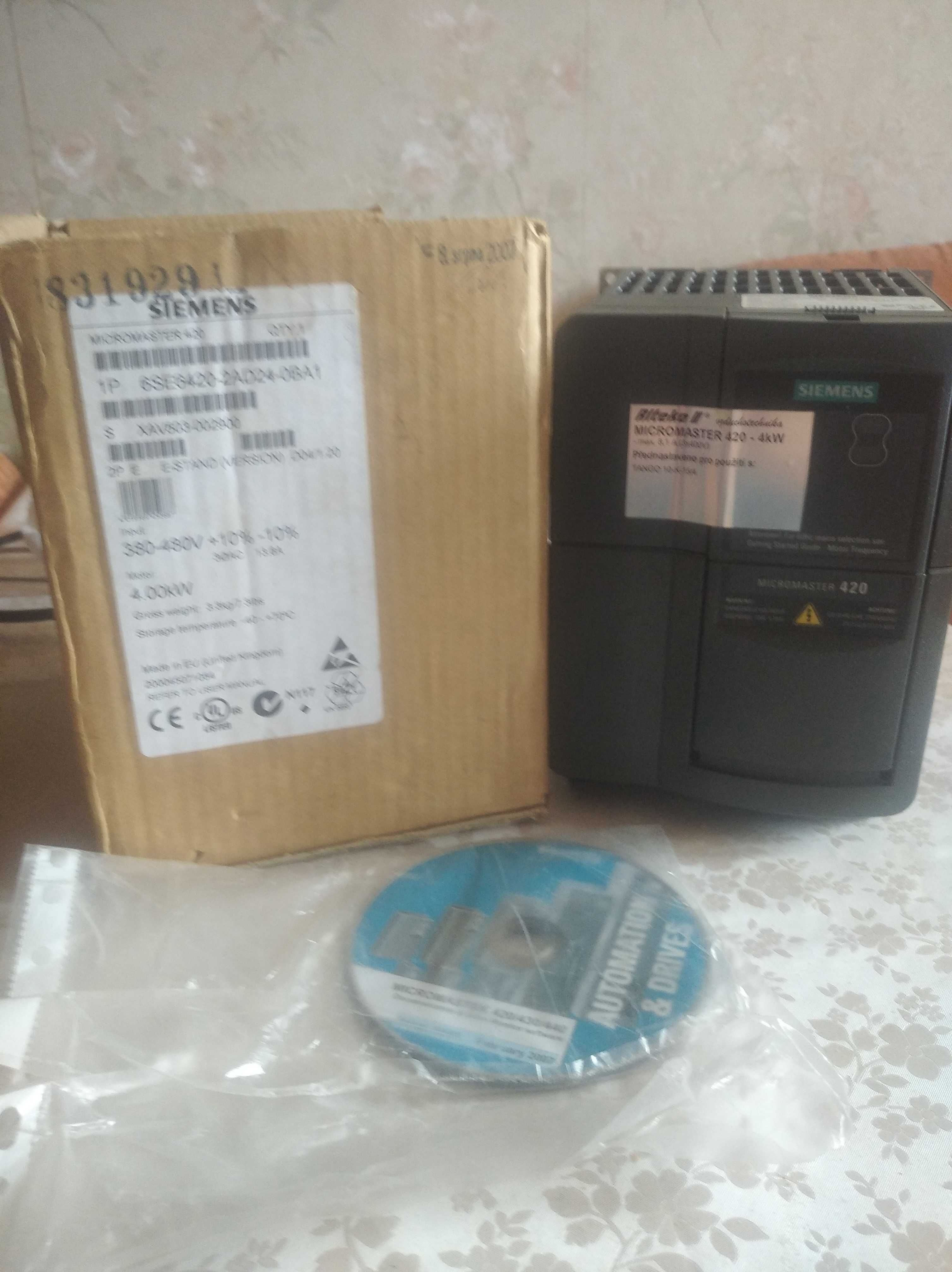 Преобразователь частоты Siemens MicroMaster 420 4кВт 380В