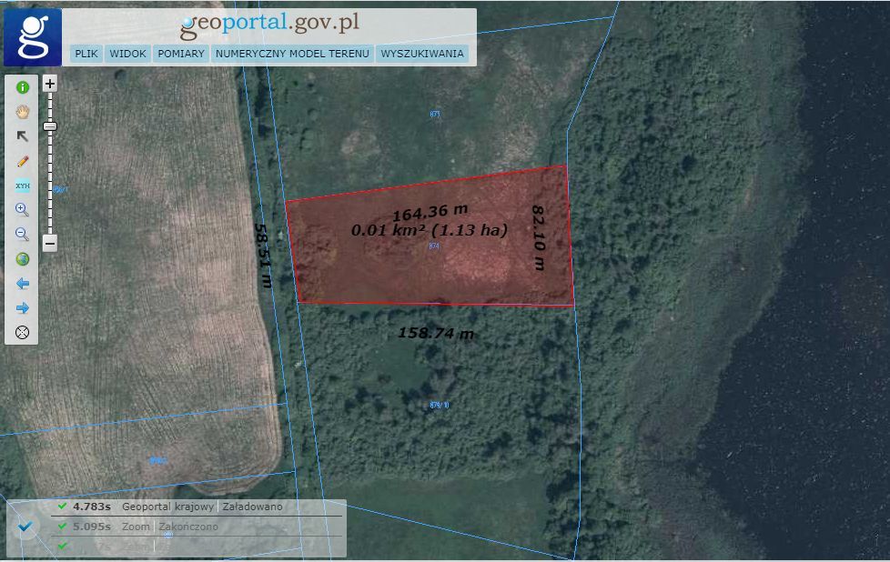 Działka z dostępem do jeziora Marwicko - 1ha
