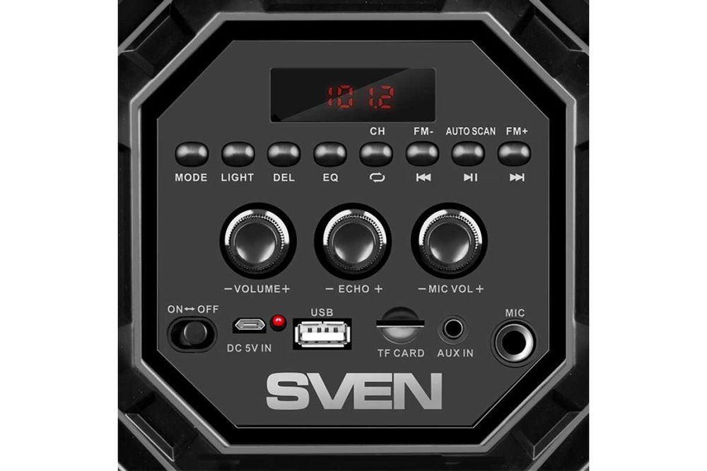 Колонка SVEN PS-550 Black (bluetooth, подсветка, караоке), новая,идеал