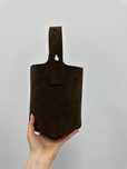 Torebka Loewe Mini Pebble Bucket Bag Brown Suede