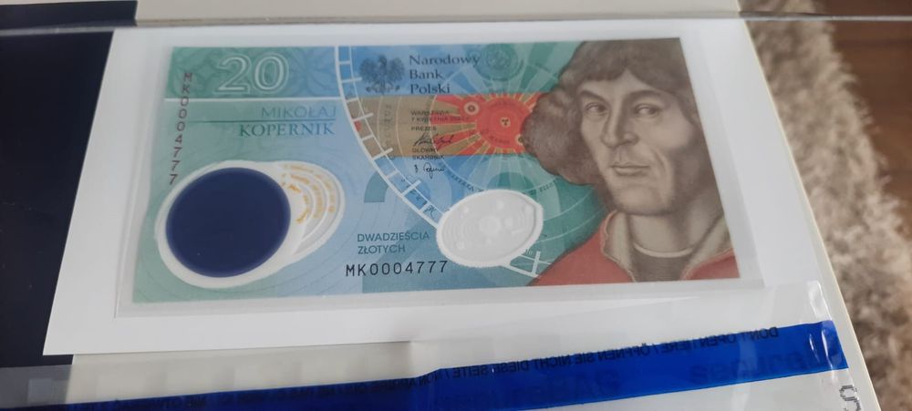 Moneta 50 zl i Banknot 20 zł Mikołaj Kopernik (Secure bag)