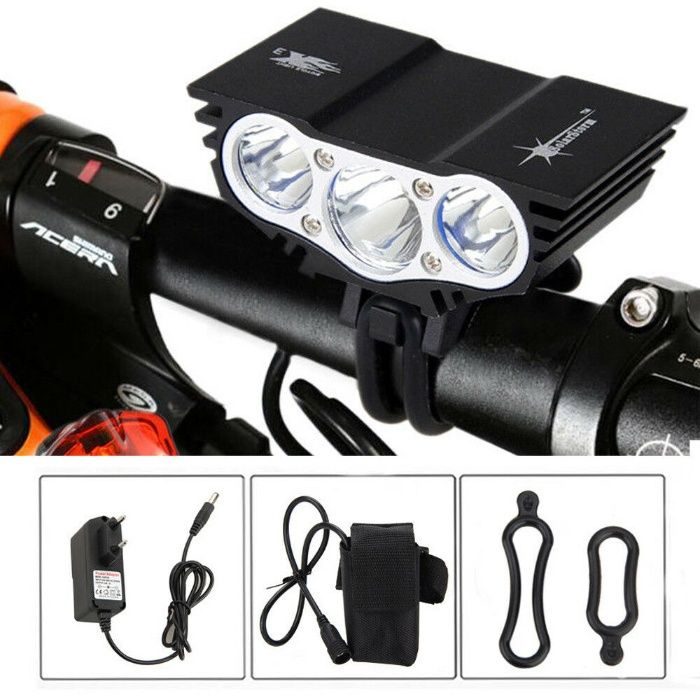 Kit de Luzes para BTT / Ciclismo - SOLAR STORM (Triplo LED)