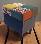 Pufa 40x30x40 patchwork