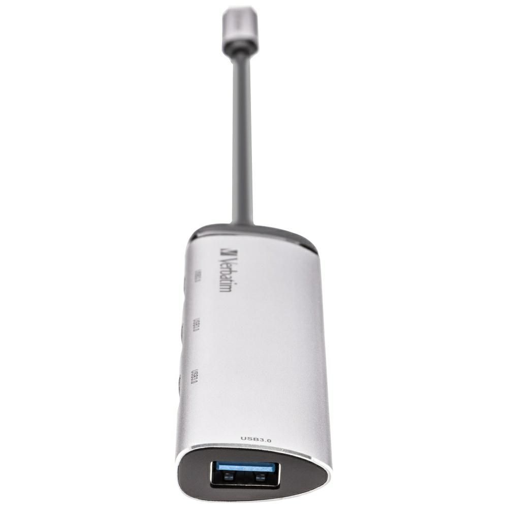 Verbatim Adapter Hub USB-C - 4xUSB-A 3.2 aluminiowy/aluminum 49147