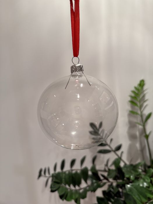 Bombki Grześkowiak 8 szt.  10 cm szklane przezroczytse Warszwa