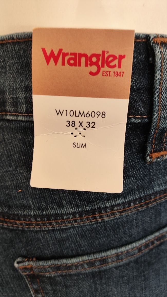 Wrangler Slim Dark Stone męskie jeansy rozm 38/32