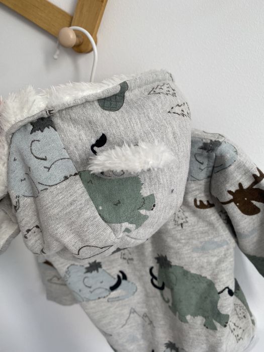 Bluza jak newbie 62 w mamuty z kapturem z uszami