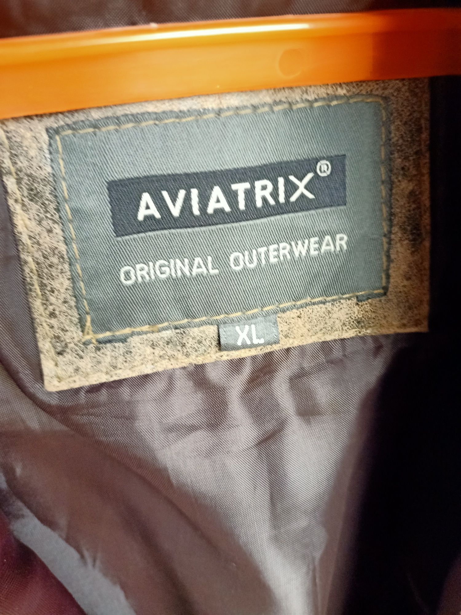 Męska skórzana kurtka biker, L/XL, Aviatrix