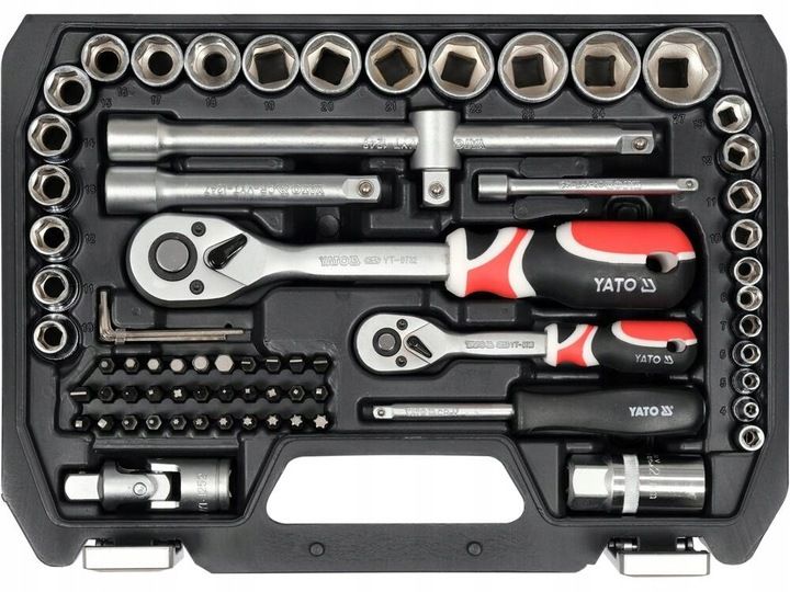 Yato Zestaw Narzędziowy Klucze Nasadowe 1/2", 1/4", 72 El. + Torba