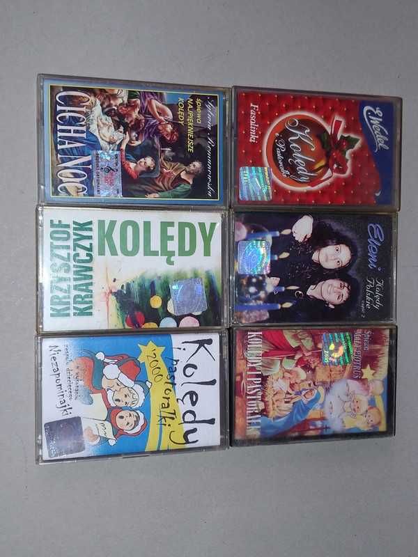 Kasety magnetofonowe kolędy, święta Eleni, Krawczyk 6 szt. vintage