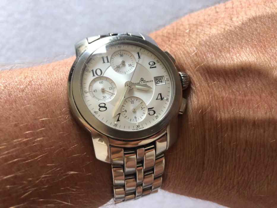 Przepiękny Zegarek Baume Mercier Capeland automat Chronograf zamiana