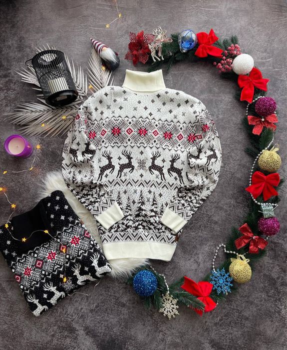 Світер з оленями Новорічний світер