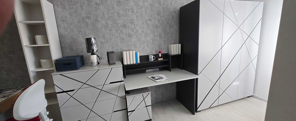 MEBLIK X Dark szafa komoda biurko box