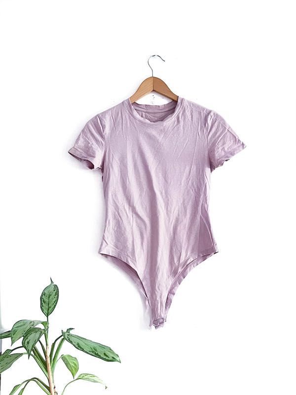Body Algodão Lilás S Novo - Lilac Cotton Body S New