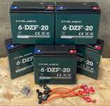 Pack 5 BATERIAS CHUMBO 60v 20ah NOVAS (inclui cabos e parafusos)
