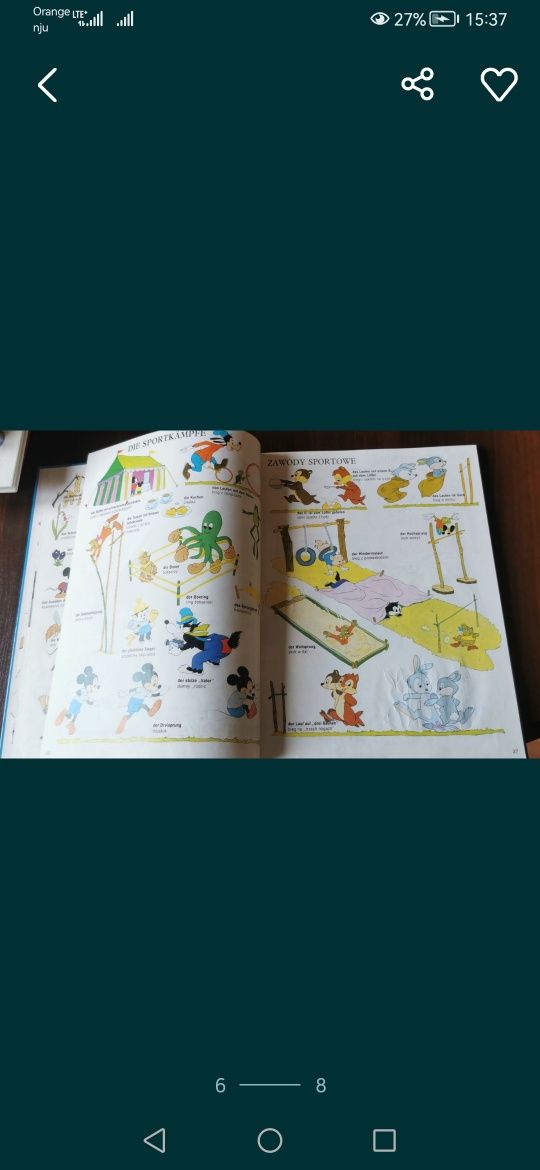Wielki Ilustrowany Słownik NIEMIECKO - polski Walt Disney