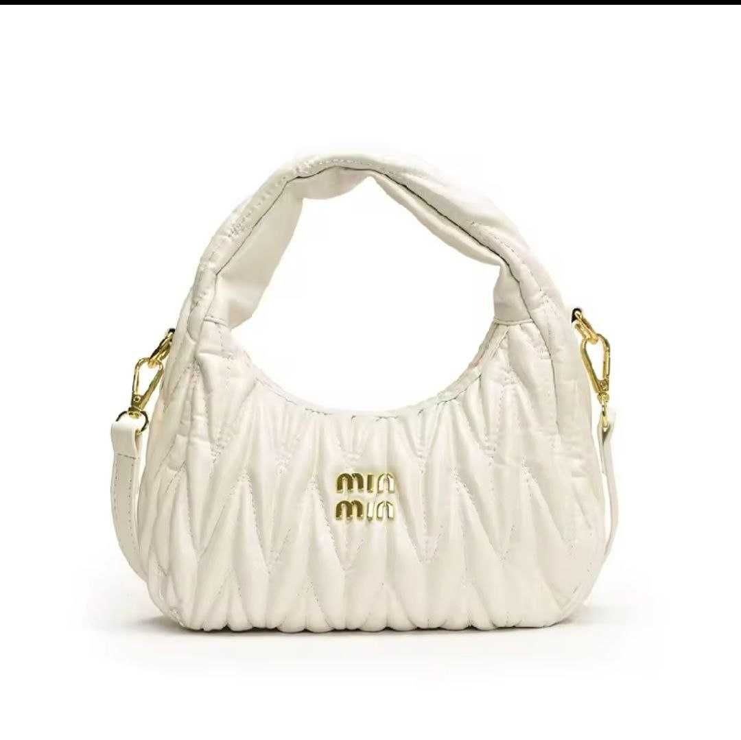 Сумка багет Miu miu з екошкіри у кольорах.