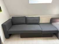 IKEA Sofa 2-osobowa, rozkładana, Knisa ciemnoszary(SKÖNABÄCK)