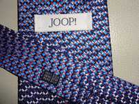 + JOOP niebieski jedwabny krawat unikat OKAZJA jak nowy PURE SILK