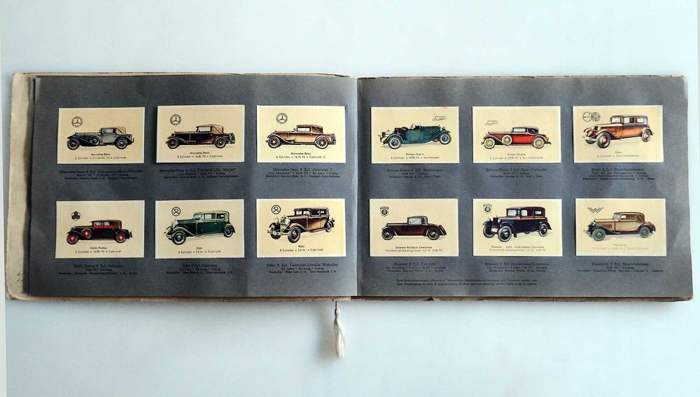 Caderneta de Cromos Alemanha Muito Antiga (1930) - Temática Automóvel