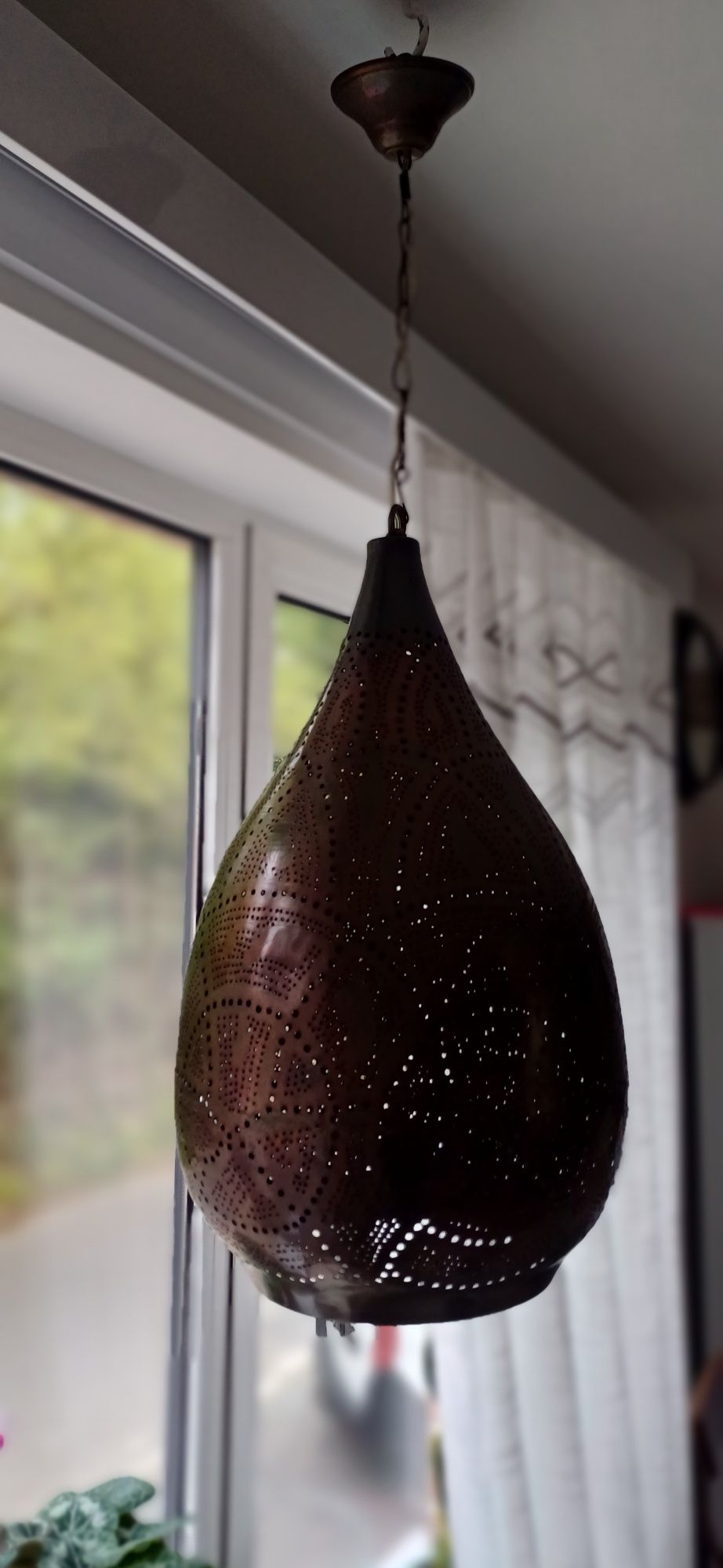 Lampa Indyjska wisząca stylowa metalowa
