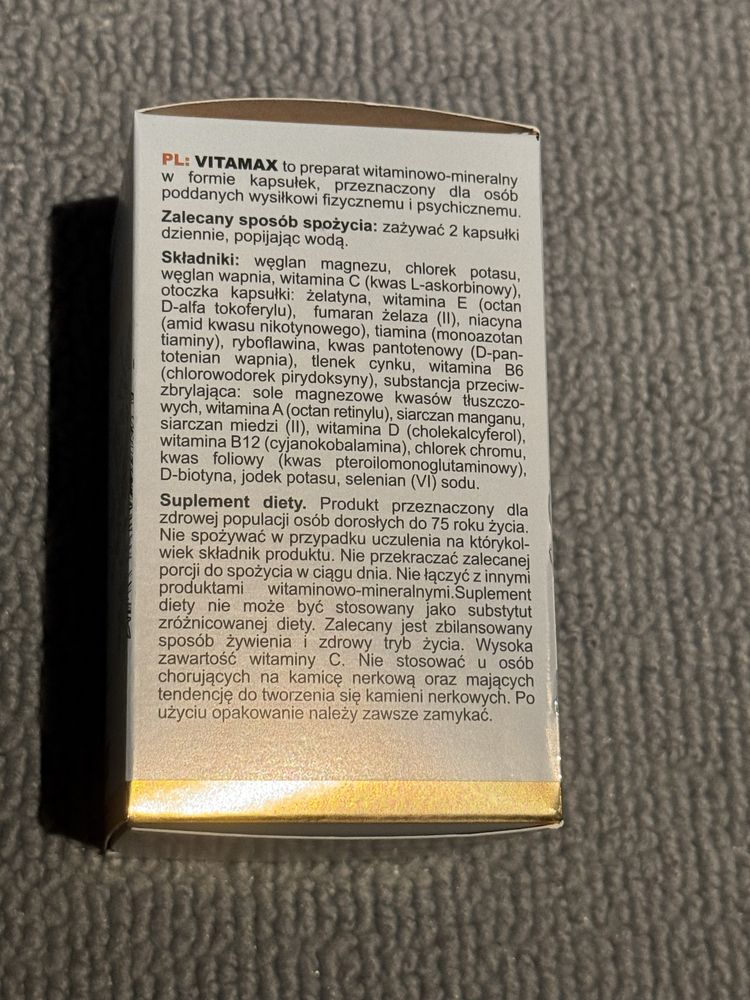 Vitamax SFD suplement diety / 60 tabletek