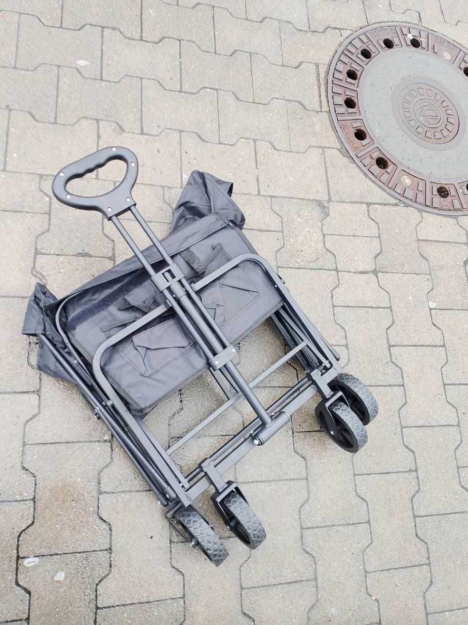 2w1 Wózek Turystyczny Plażowy Ogrodowy Składany 100kg + Torba GARTIS