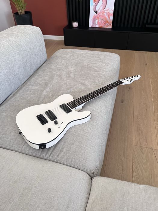 Esp Ltd TE 407 Gitara Elektryczna 7-strunowa EMG Biała Matowa