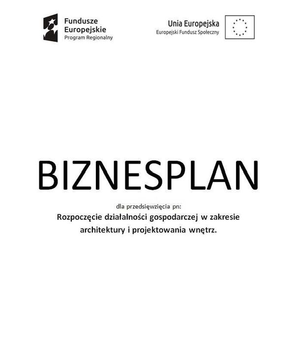 Biznesplan przykład - architektura i projektowanie wnętrz (akt. 2023r)