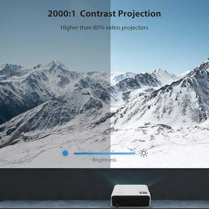 Projektor Crosstour P600 Biały Lampa LED HDMI VGA AV USB 810