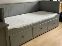 łóżko IKEA Hemnes , z 3 szufladami, kolor szary - dostawa gratis