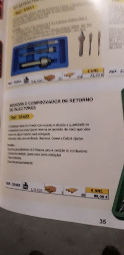 Comprovador retorno injetores