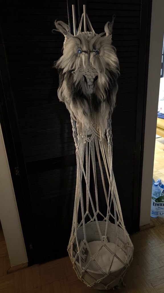 Makrama SOWA hamak dla kota Hand made