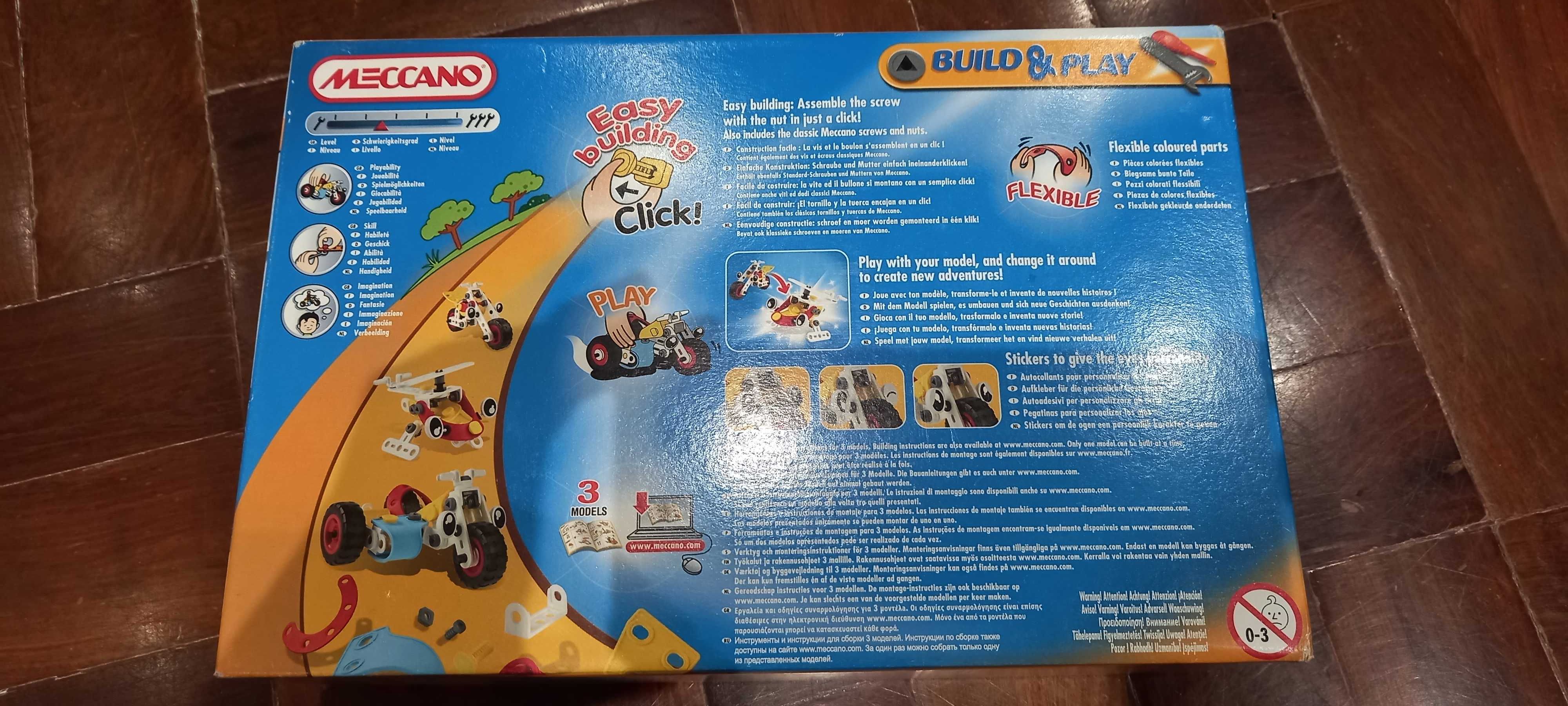 Meccano build and play 3 modelos 5 a 8 anos. Selado. Novo.