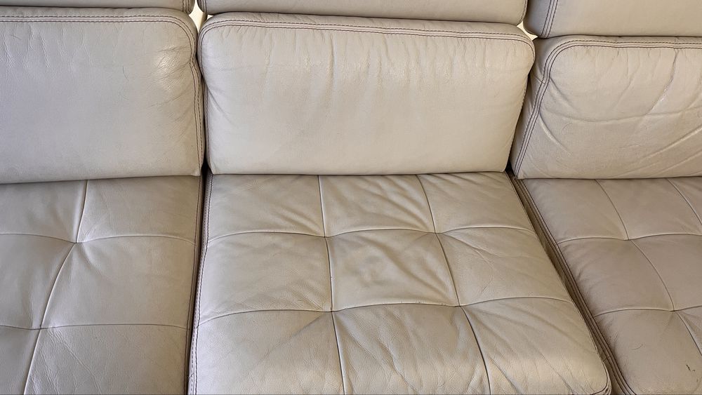 Sofa skórzana z funkcją spania