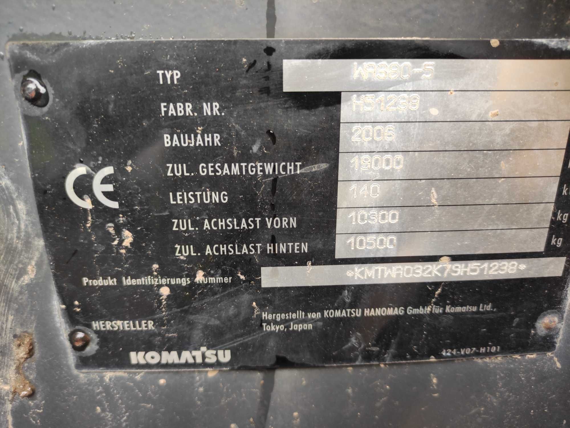 Komatsu WA 380 Ładowarka Fadroma