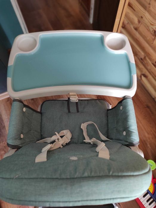 Turkusowe krzesełko do karmienia Sun Baby
