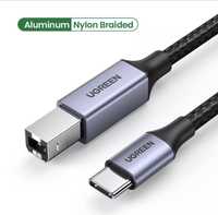 UGREEN USB C na USB B 2.0 kabel do drukarki pleciony kabel skanera do