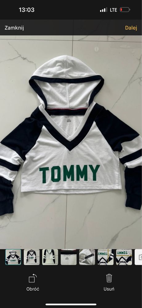 Bluza z kapturem Tommy Hilfiger M krotka bluza Tommy M