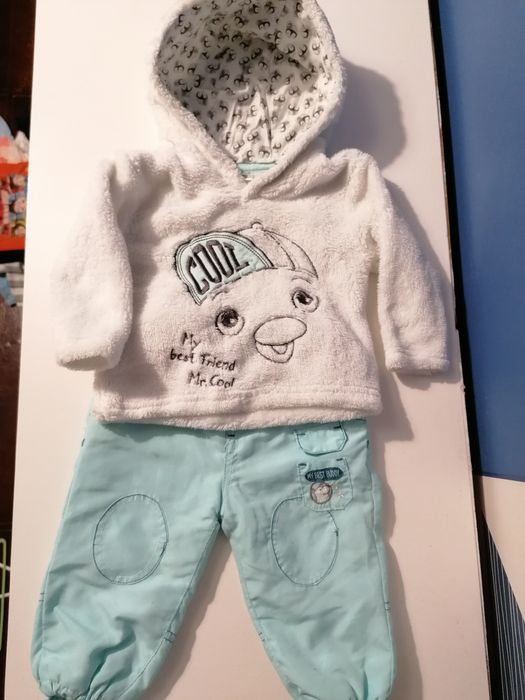 Komplet 3w1 bluza spodnie bluzka 74