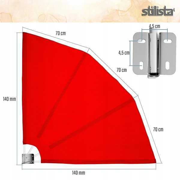 Osłona balkonowa 140x140  PARAWAN NA BALKON Markiza boczna NrG35