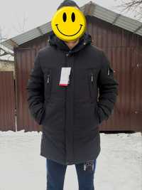 Куртка зимняя мужская, однотонная, теплая Dabert for Men черная 56р